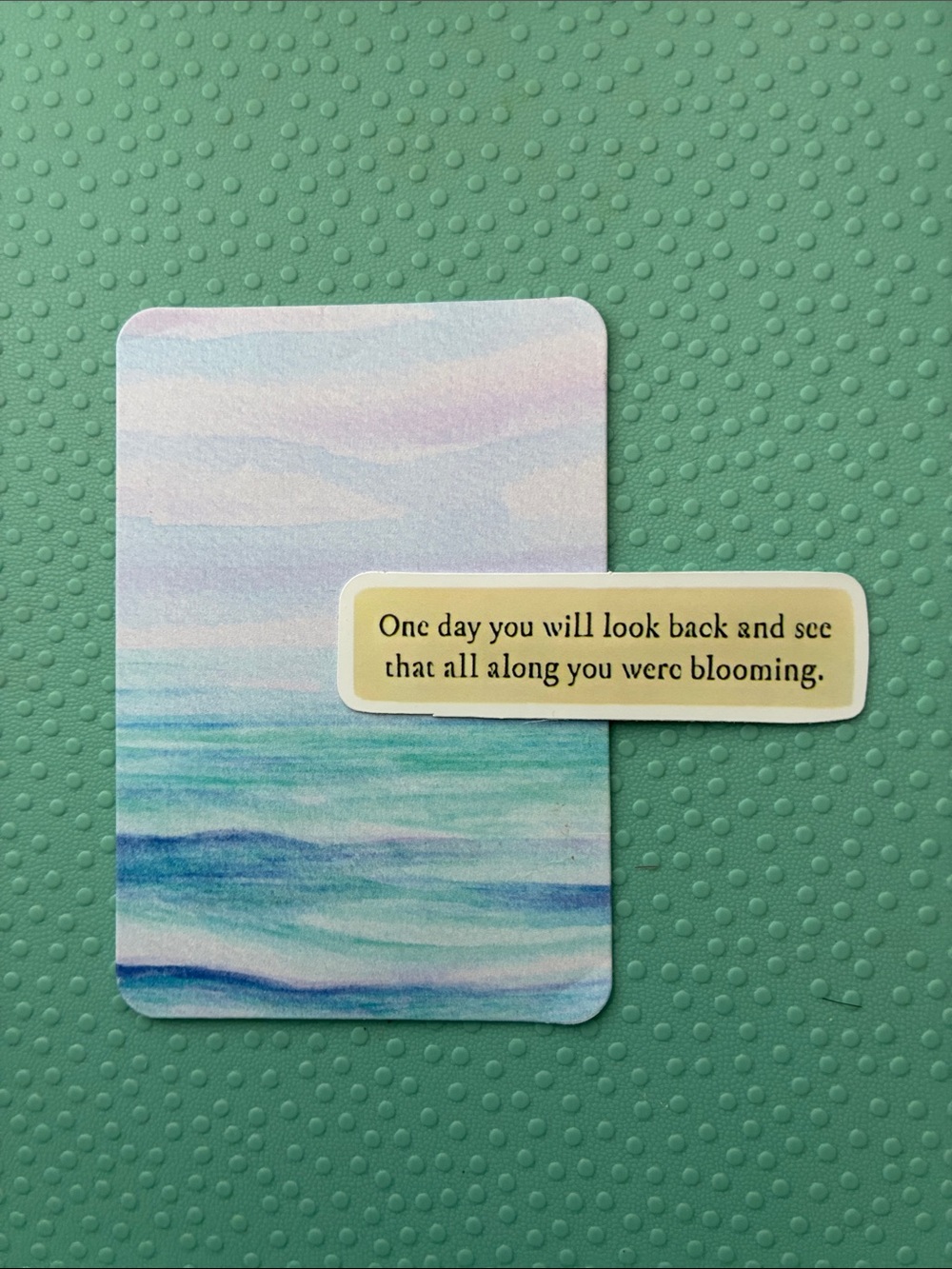 3/$10 Inspirational Quote Sticker Yellow White and Ocean Bookmark